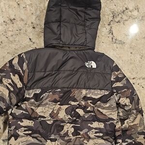 The North Face Black and Brown Camouflage Jacket